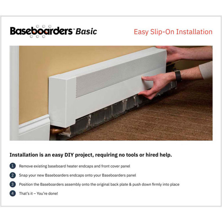 Baseboarders Basic Galvanized Steel Easy SlipOn Baseboard Heater Cover